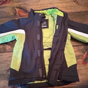 The Children's Place Black and Green Kids Jacket
